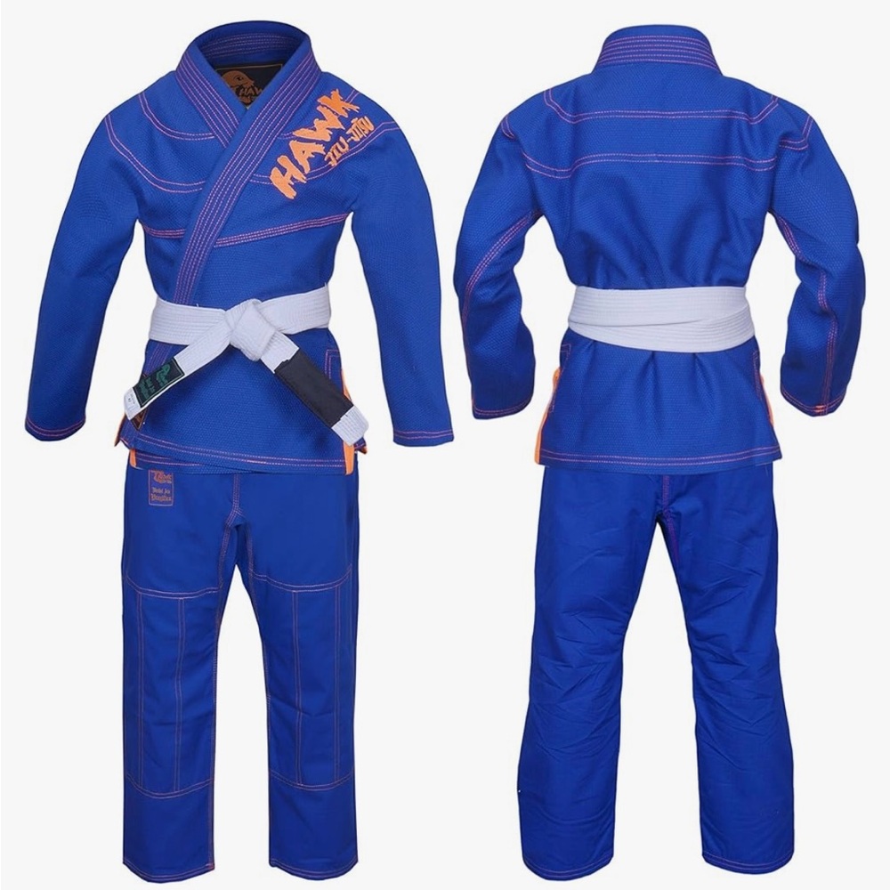 Hawk BJJ Brazilian Jiu Jitsu Gi Kids, Ultra-Light Extra Tough Premium Fa…